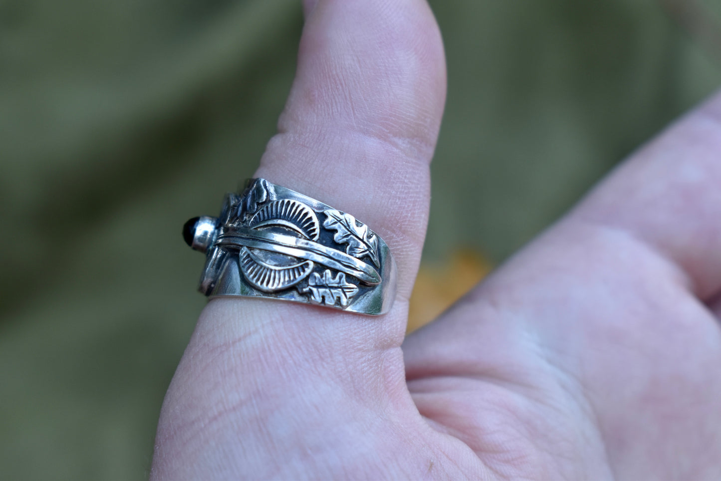 Adjustable Sword Saddle Ring Size 10