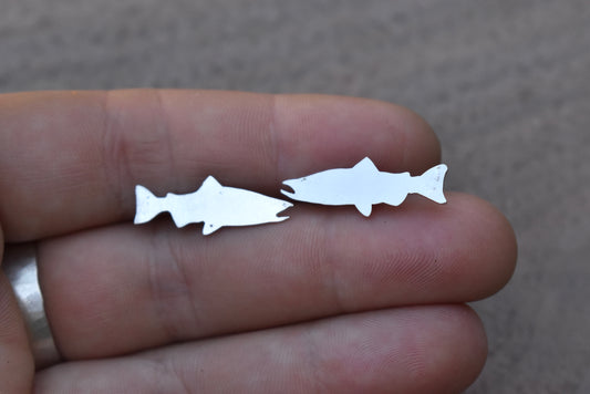 Salmon Silhouette Studs