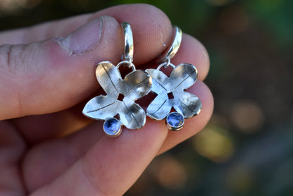 Lilac Blossom Earrings with Iolite
