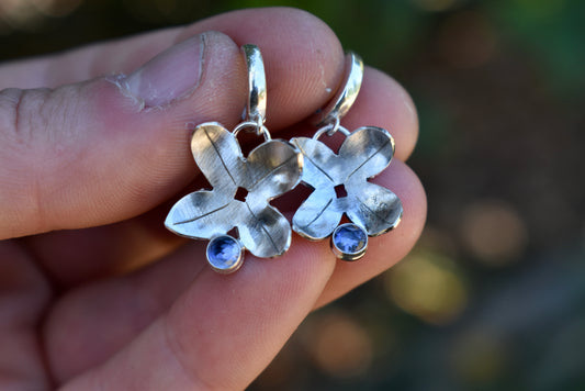 Lilac Blossom Earrings with Iolite
