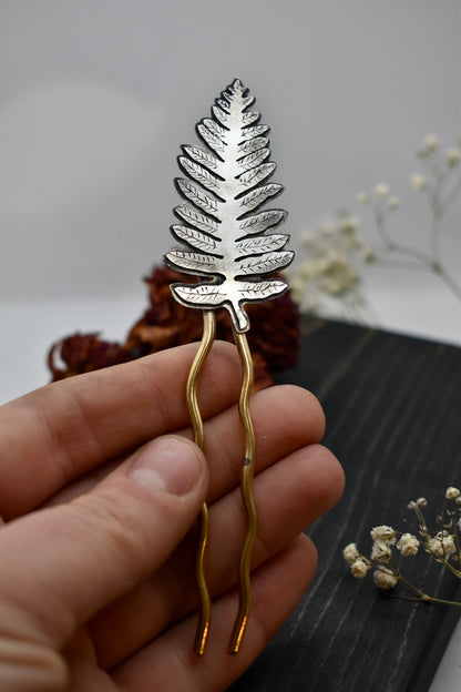 Fern Brass Hair Fork