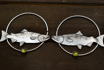 Made to Order: Salmon Ear Weights with Peridot