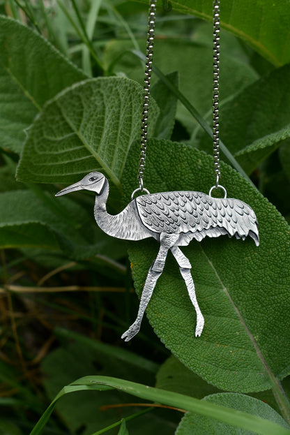 Sandhill Crane Kinetic Pendant