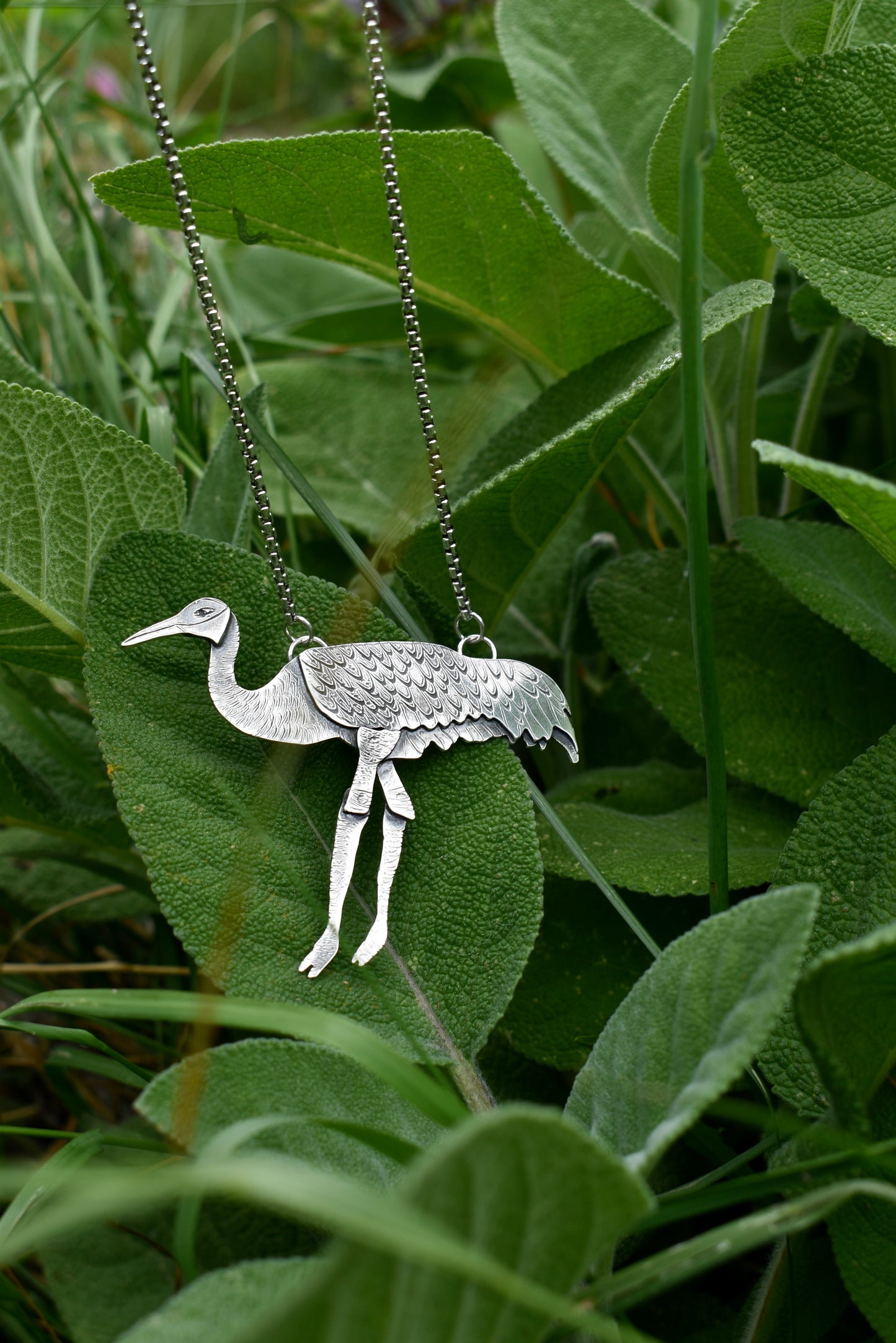 Sandhill Crane Kinetic Pendant