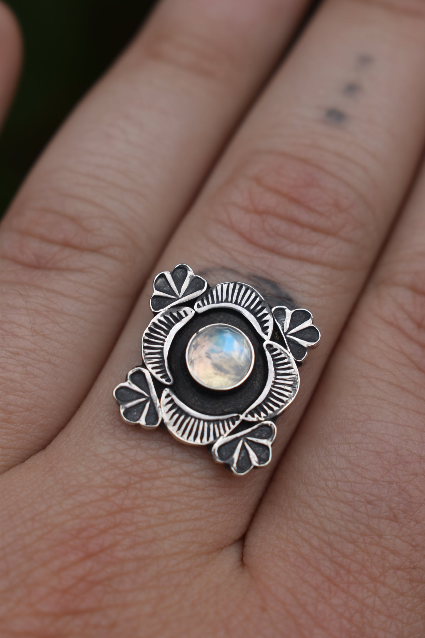 Moonstone Gemmy Ring Finished in Your Size