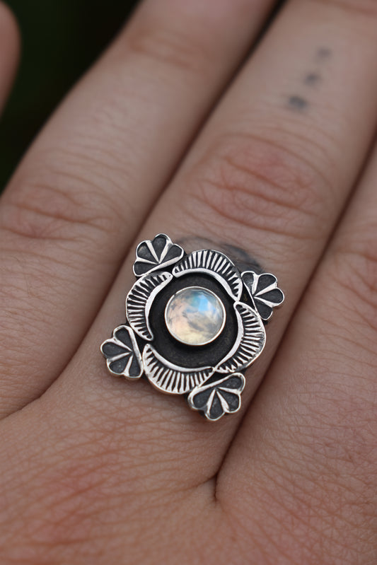 Moonstone Gemmy Ring Finished in Your Size