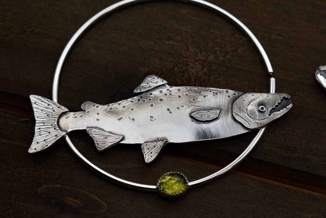 Made to Order: Salmon Ear Weights with Peridot