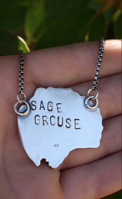 Sage Grouse Pendant with Citrine
