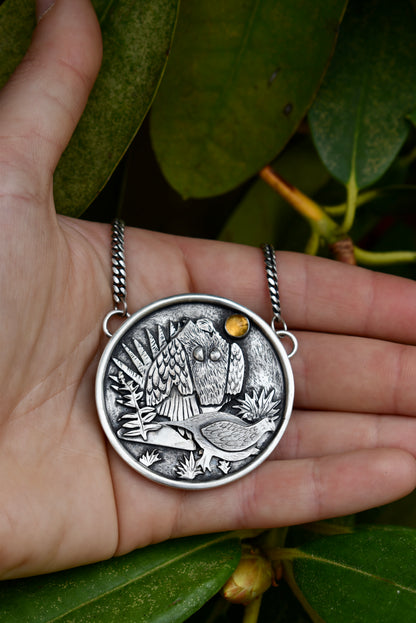 "Sunrise on the Lek" Kinetic Statement Pendant