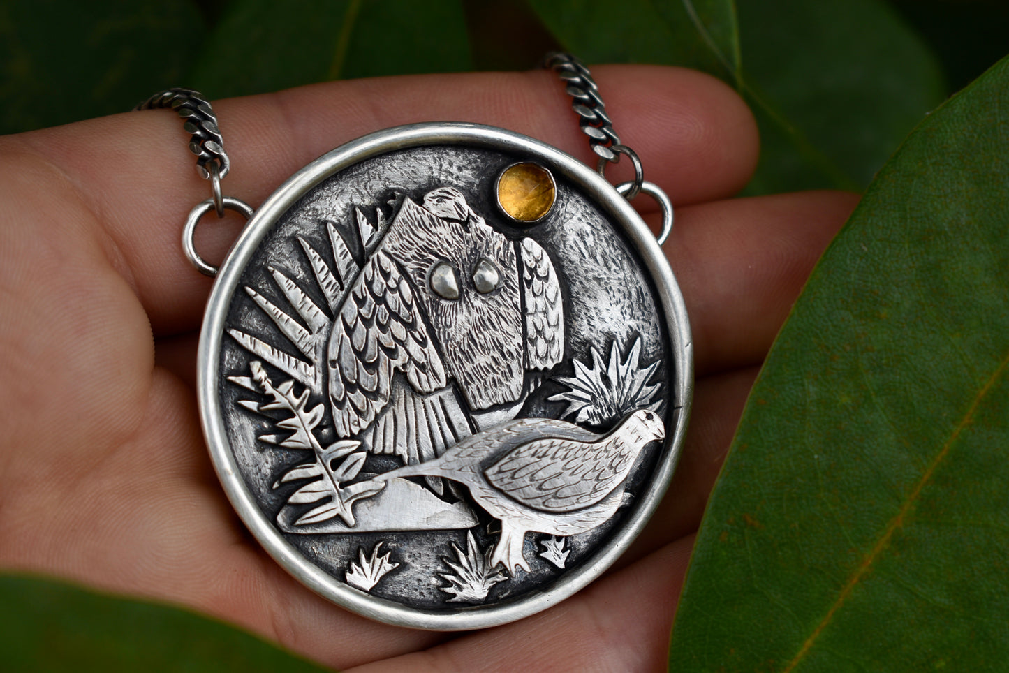 "Sunrise on the Lek" Kinetic Statement Pendant
