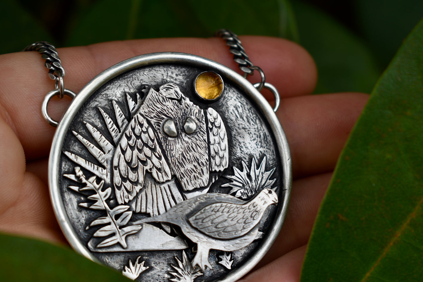 "Sunrise on the Lek" Kinetic Statement Pendant