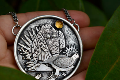 "Sunrise on the Lek" Kinetic Statement Pendant