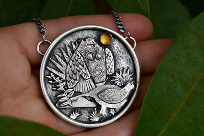 "Sunrise on the Lek" Kinetic Statement Pendant