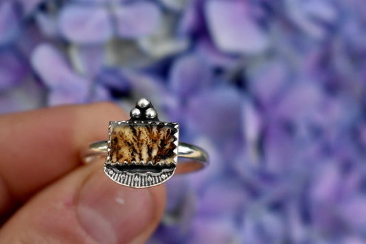 Dendritic Agate Ring Size 10