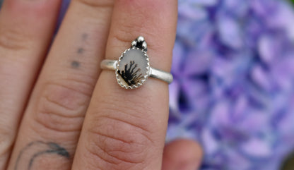 Dendritic Agate Ring Size 6