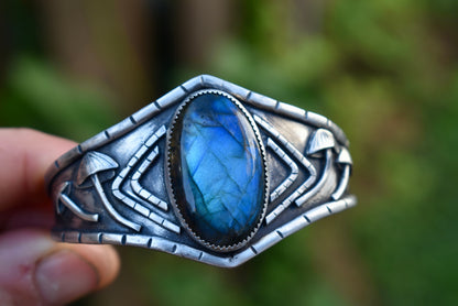 Mushroom Labradorite Cuff