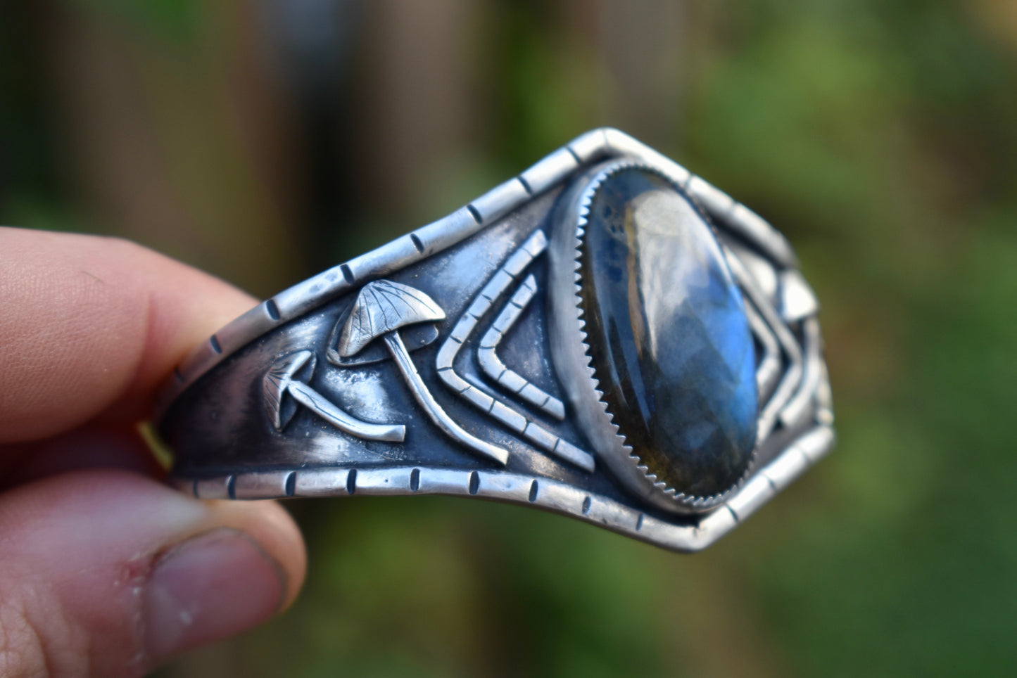 Mushroom Labradorite Cuff