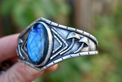 Mushroom Labradorite Cuff