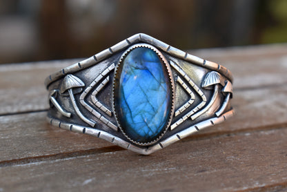 Mushroom Labradorite Cuff