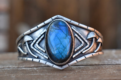 Mushroom Labradorite Cuff