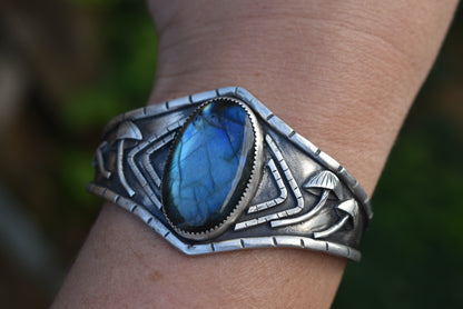 Mushroom Labradorite Cuff