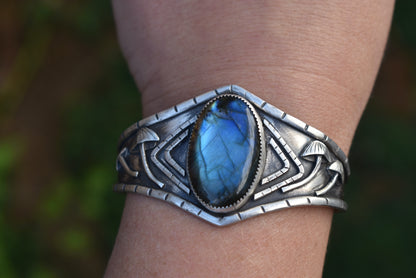 Mushroom Labradorite Cuff