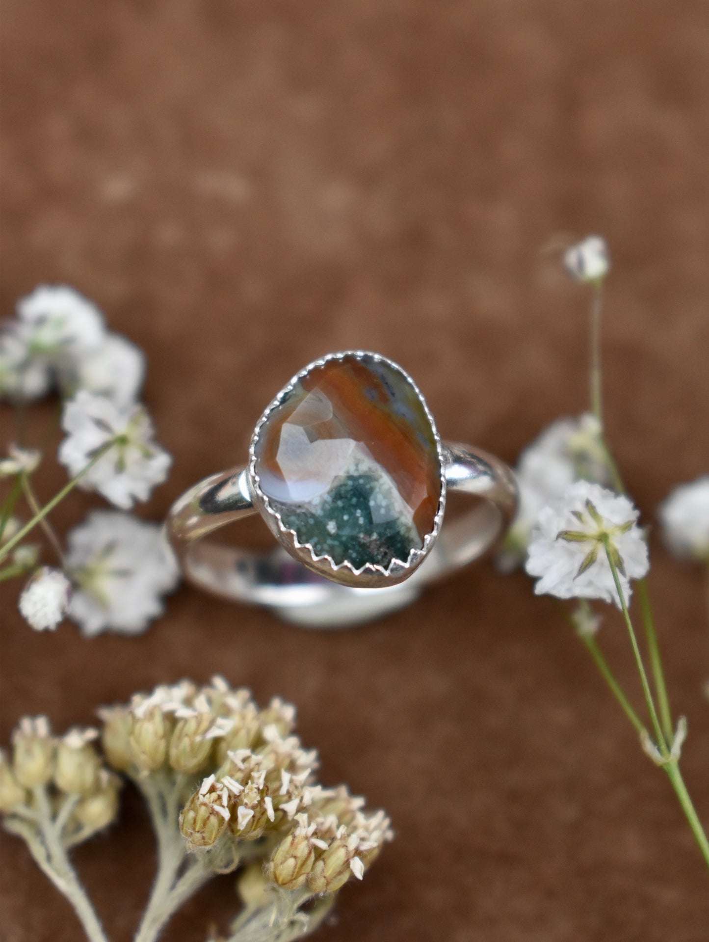 Ocean Jasper Ring Size 8.5