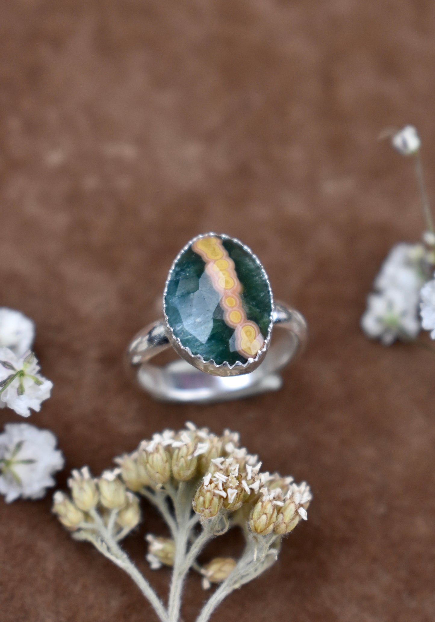 Ocean Jasper Ring Size 4.5