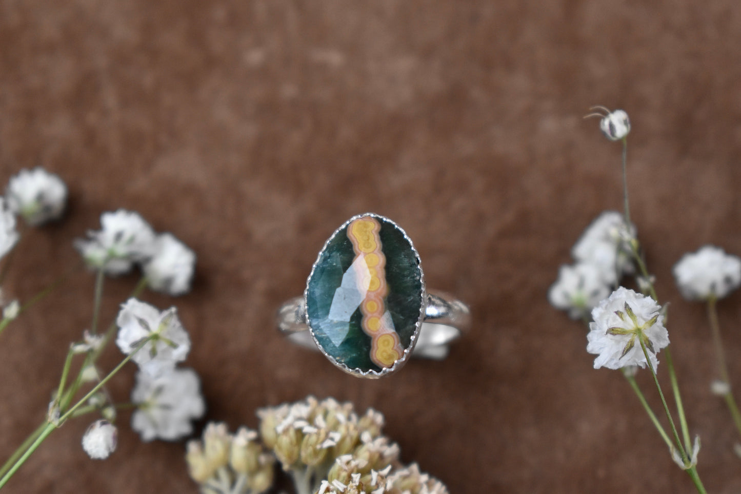 Ocean Jasper Ring Size 4.5