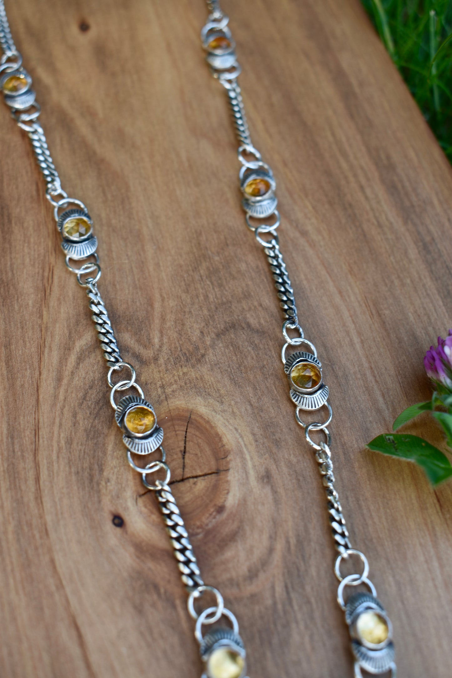 Citrine Lover's Sage Grouse Statement Necklace